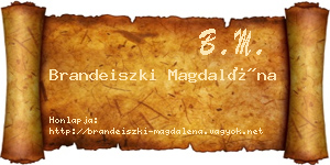 Brandeiszki Magdaléna névjegykártya