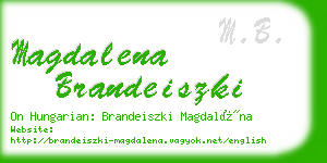 magdalena brandeiszki business card